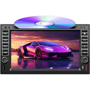 Car Radio with DVD/CD Player 6.5Inch HD Touch Screen Mirrorlink Car Stereo Bluetooth Handsfree USB SD AUX FM Support Steering Wheel Control Autoradio