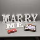 Hortsun Marry Me Light up Letters Proposal Decorations Will You Marry Me Sign Rose Petals 24 LED Candles Romantic Night Light for Proposal Engagement Wedding Outdoor(Red)