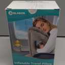 Inflatable Travel Pillow,Multifunction Travel Neck Pillow for Airplane to Avoid Neck and Shoulder Pain,Support Head,Neck,Used for Sleeping Rest, Airplane and Home Use,with Eye Mask, Earplugs,Gray