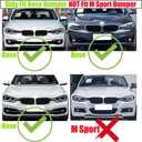 MUTUSAISI Front Bumper Lip Splitter Spoiler Fit for BMW F30 F31 3 Series Base 2012-2018 Accessories 320i/ 328i/ 328d/ 330e/ 330i/ 335i/ 340i, 3PCS Air Chin Body Kit (Carbon Fiber Look)