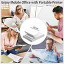 300 Sheets Thermal Printer Paper Continuous Folded 8.5 x 11 Inches US Letter Size Office Paper Products for PD-A4/ M832D/ M08F Portable Printer, Inkless and Wireless Printers, Advanced Value Set.