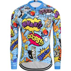 Cycling Jersey Men Winter Thermal Fleece Cold Weather Warm Long Sleeve Road Biking Cycling Jacket with 3 Rear Pockets (XXXL)