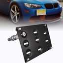 runmade Front Bumper Tow Hook Adapater License Plate Mounting Bracket Holder Compatible with BMW E39 E46 E90 E91 E92 E93 E70 E71 F10 F30