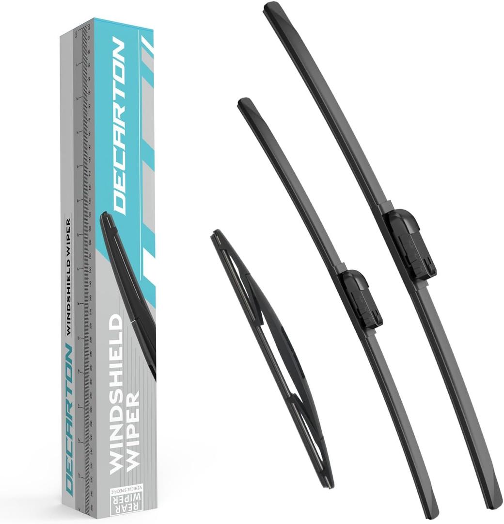 3-Piece Wiper Blades for Volvo XC60 2010 2011 2012 2013 2014 2015 2016 2017 Replacement for All-Season Front and Rear Original Equipment Windshield Wipers Set