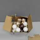 36 Pcs Thanksgiving Pumpkin Hanging Ornaments Fall Tree Decorations Mini Pumpkin Ball Decorations Farmhouse Fall Ornaments for Small Tree for Autumn Halloween Christmas(Neutrals)