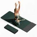 Foldable Yoga Mat 0.32 inches Thick(8mm), SGS Certified POE Material, Non Slip, 71 x 24 inches, Foldable for Travel, Pilates, Camping, Environmental Sports Mat, Odorless
