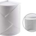 Multifunction Bathroom Kitchen Corner Locker Cosmetic Storage Rack Cabinet Storage Shelf Rotating Triangle Shelf (Single Layer)