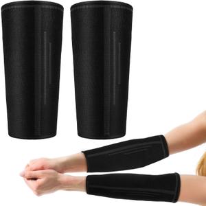 3 Pairs Volleyball Arm Sleeves Volleyball Compression Forearm Sleeves Passing Hitting Arm Guards for Men Women Teens Youth (Black)