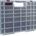 Stalwart - 75-ST6073 Portable Storage Case with Secure Locks and 55 Small Bin Compartments for Hardware, Screws, Bolts, Nuts, Nails, Beads, Jewelry and More by Black