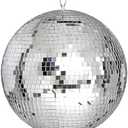 Alytimes Mirror Disco Ball - 8-Inch Cool and Fun Silver Hanging Party Disco Ball –Big Party Decorations, Party Design
