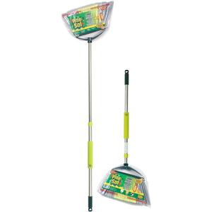 Pine-Sol Indoor Jumbo Broom with Long, Stainless Steel Collapsible Handle for Easy Storage, Heavy Duty Angle Bristles for Wood, Tile, Linoleum, and More - Sweeps Wet or Dry Debris