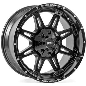 Rough Country 94 Series One-Piece Aluminum Wheel - 20x10, 6x5.5"/6x135mm Bolt Pattern, 18mm Offset, Matte Black