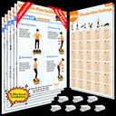 Vibration Plate Exercise Machine Poster - 6 Workout Guidance & 2 Pcs Planner, Comprehensive Whole Body Wave Vibrating Workout Chart