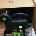 Pedal Hose Reel Cart with 82 ft of 1/2" Hose, Portable Water Hose Reel with Wheels, Garden Mobile Tools for Outside, Garden, Yard, Lawn (Black)