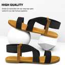 DAYDAYGO Women's Elastic Flat Sandals (9)