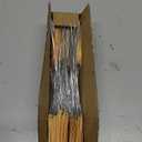 100 Manila Shipping Tags with Wire Attached #1-2 3/4 x 1 3/8 - Small Paper Hang Labels with Metal Ties and Reinforced Hole, Pre-Wired Tags to Tie On