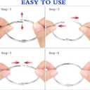 Binder Rings,KASEMI 100pcs Book Rings Assorted Sizes (1,1.5,2 inch) for School,Classroom,Office