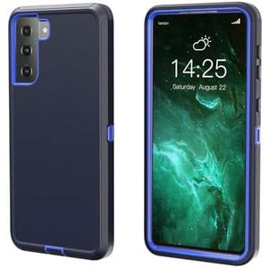 for Galaxy S21 5G case,Samsung S21 Heavy Duty case,[Without Belt Clip][Military Grade Protective ],[Shockproof] [Dropproof] [Dust-Proof], Compatible with Samsung Galaxy S21 5G (Dark Blue) (Black/Gray)