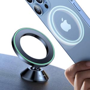 VICSEED Latest Upgrade for MagSafe Car Mount, [High & Low Temp Resistance] Magnetic Phone Holder for Your Car Dashboard, 360 Adjustable Car Phone Holder Mount for iPhone 17 Pro Max 16 15 14 13 12 (Flash Black)