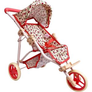 The New York Doll Collection Baby Doll Stroller for Dolls | Play Toy Toddlers 3 Year Old Girls Gift Push Pram Dolls, Babydoll Jogger Carriage (Quality Floral Print)