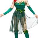 Spooktacular Creations 9 Pcs Green Ivy Costume, Womens Halloween Costumes 2025 with Wig for Cosplay Parties Comic Con (L)