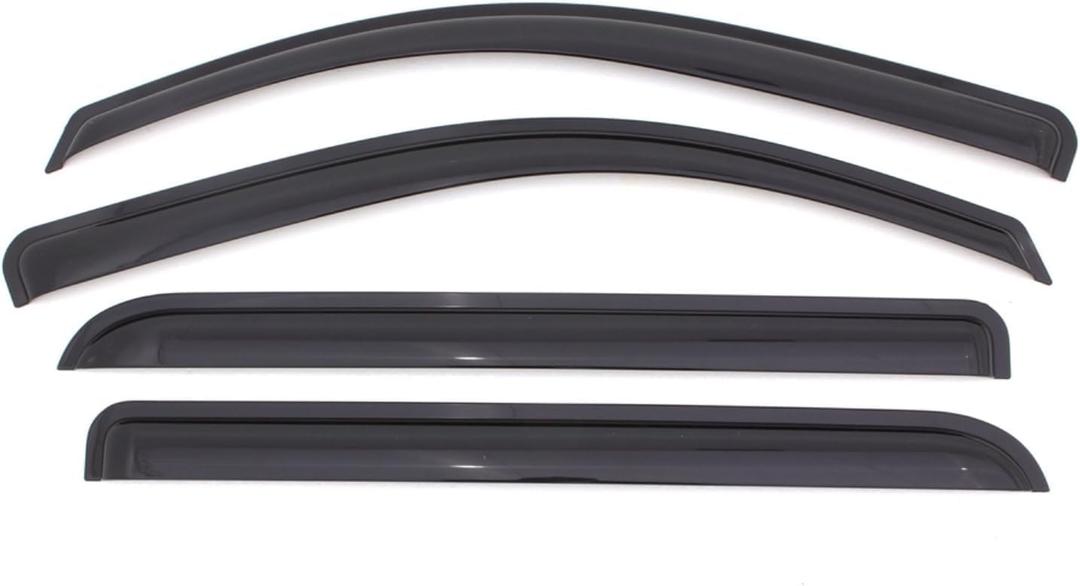 KPY Window Visor Compatible with BMW 3 Series Sedan 2005-2011, 4PC Rain Guard Side Window Vent Deflectors Tape-On Style, 2005 2006 2007 2008 2009 2010 2011 (323 325 328 330 335 M3) (05-11 BMW 3 Series Sedan)