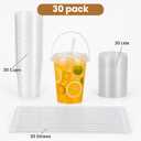 TOMAIX 60 Sets 34oz Bucket Cups with Lids, Straws and Handles