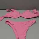 SweatyRocks Women's 2 Piece Bikini Set Spaghetti Strap High Cut Push Up Underwire Swimsuit, Large