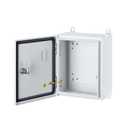 IP65 Weatherproof Metal Box Wall-Mounted Electronic Equipment Enclosure Box with Mounting Plate and Wall Bracket (12'' x 10'' x 6'')