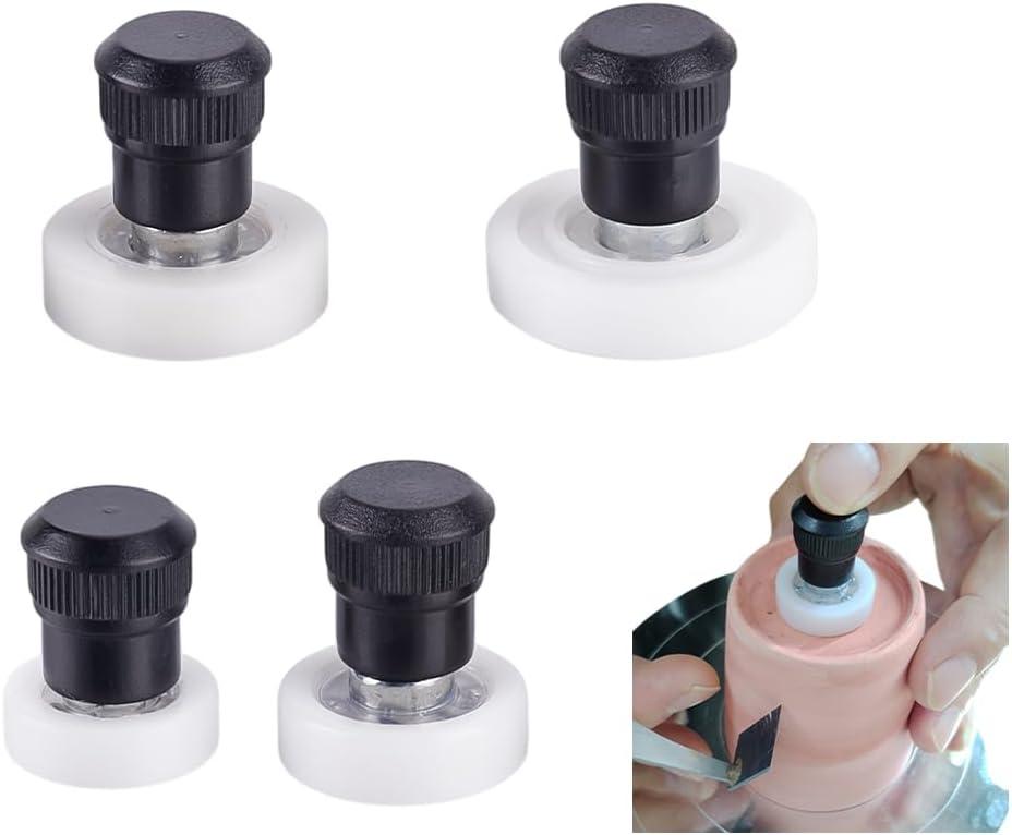 HOBBIESAY 1 Set 4 Sizes Professional Ceramic Clay Pottery Finishing Tool Enthusiasts Clay Finishing Tool with Hand Protection Practical Pottery Wheel Trimmer Tools Throwing Trimming Spinner Tools