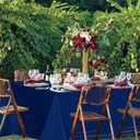 sancua Navy Blue Tablecloths for 8 Foot Rectangle Tables, 8 Pack - Washable Polyester Fabric Table Cloth for Wedding Party, Birthday, Banquet Reception, 60x120 Inch