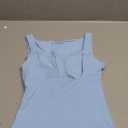 SUUKSESS Women Padded Open Back Boat Neck Tank Tops Double Lined Basic Shirts Size XS