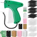 3430 Pcs Tagging Gun for Clothing, Price Tag Attacher Gun Kit with 3024 Pcs Barbs Fasteners in 3 Sizes, 400 Clothing Labels Retail Garment Stitch Tag Gun for Warehouse, Shops, Boutiques, and Yard Sale