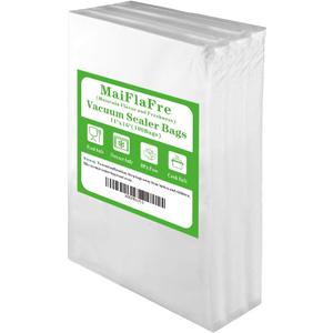 MaiFlaFre 100 Gallon 11X16 Vacuum Sealer Bags with Commercial Grade, BPA Free, Heavy Duty.Vacuum Sealer Freezer Bags Compatible with Any Types Vacuum Sealer