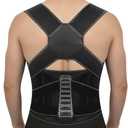 QFE Posture Corrector for Women and Men Back Brace Lower Comfortable Back Support Straightener Pain Relief Slouching Kyphosis Lnvisible Under Upper Hunchbac Hump Scoliosis Adjustable Uprigh Black XX-Large (XXL)
