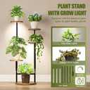 Plant Stand Indoor with Grow Light, 2 Pack Metal Plant Shelf, 5 Tiered Corner Plant Stand Display Shelves Flower Holder for Living Room Patio Balcony