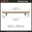 homdiy 50Pack 5in Cabinet Handles Champagne Bronze Kitchen Cabinet Pulls Drawer Pulls for Dresser Drawers