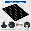 Filtered Shower Head Rainfall Showerhead with Filters Stainless Steel Reduces Chlorine and Heavy Metals Square 8 Inch Showerhead Matte Black