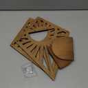 Menkxi 2 Pcs Boho Wall Shelf Mid Century Modern Shelf Wooden Rainbow Floating Shelves Brown Decorative Plant Wall Shelves Natural Vintage Hanging Holder for Nursery Living Room Decor(Diamond)