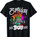 ATV birthday kids boy 4 Wheeler Quad ATV Birthday Party T-Shirt (Small, Black)