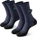 AKASO 2 Pairs Ultralight Running Socks, Crew Coolmax Cotton Athletic Sport Quarter Hiking & Running Socks for Men & Women (Blue)