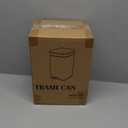 rejomiik Small Bathroom Trash Can with Lid Slim Soft Close Garbage Can Step Wastebasket Container Trash Bin for Office Bedroom Kitchen Living Room (1.9 Gallon Cream)