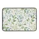 Green Leaves Branches Dish Drying Mat for Kitchen Counter 18x24 Inch Washable Microfiber Drying Mat Spring Floral Absorbent Drying Pad with Hanging Loop for Home Coffee Bar Decoration