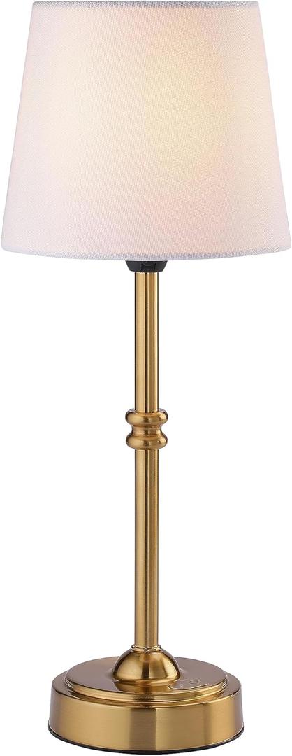 OBright Seraph - Cordless LED Table Lamp with Dimmer, Built-in Rechargeable Battery, 3-Level Brightness, Patio Table Lamp, Bedside Night Lamp, Ambient Light for Restaurant, Antique Brass