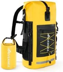 Waterproof Backpack Dry Bag with bungee cord and small waterproof Bag Yellow
