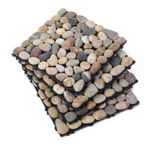 Diflart Natural Stepping Stones Deck Tiles for Outdoor River Rock 4 Sheets