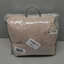 Masaca Oversized King Comforter 120x120,3 Pieces Farmhouse Ruffle Bedding Comforter Set,Taupe Shabby Boho Chic Cal King Comforter Oversized,Lightweight Rustic Bedding Set Ultra Soft