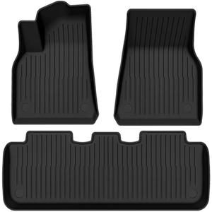 Car Floor Mats Compatible for Tesla Model 3 Highland New Model Y 2019-2025 Luggage Mat Set Four Seasons Anti-Slip Trunk Mat TPE(Model Y 21-24)