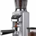 Conical Burr Coffee Grinder with 40mm Stainless Steel Burr, 34 Grind Settings & Anti-Static, Electric Espresso Grinder for Home Use, Silver