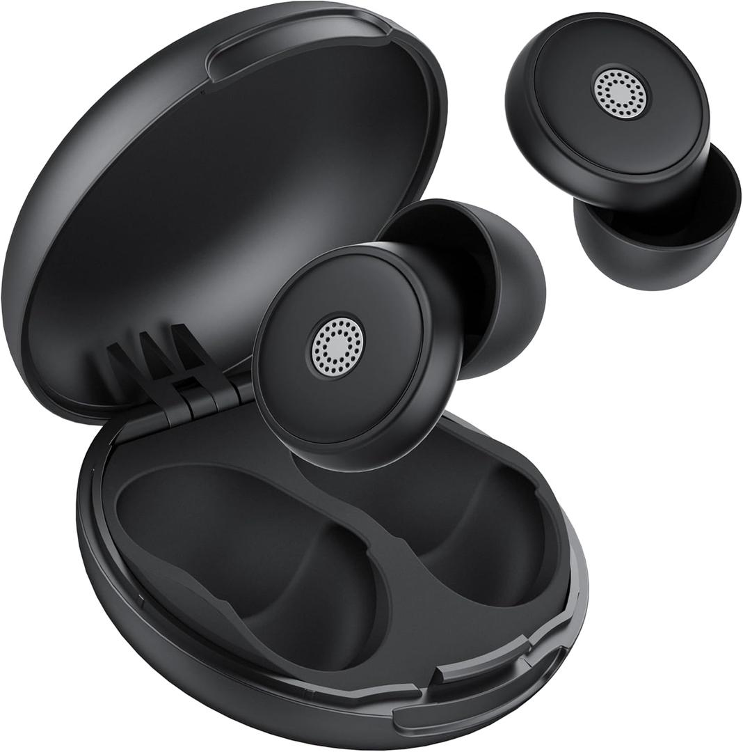 Ear Plugs for Sleeping Noise Cancelling,10dB Soft Earplugs for Concert, Reusable Ear Plugs for Noise Reductionwith Case & 8 Eartips(wear Differentearplug Tips), for Sleeping (Black)